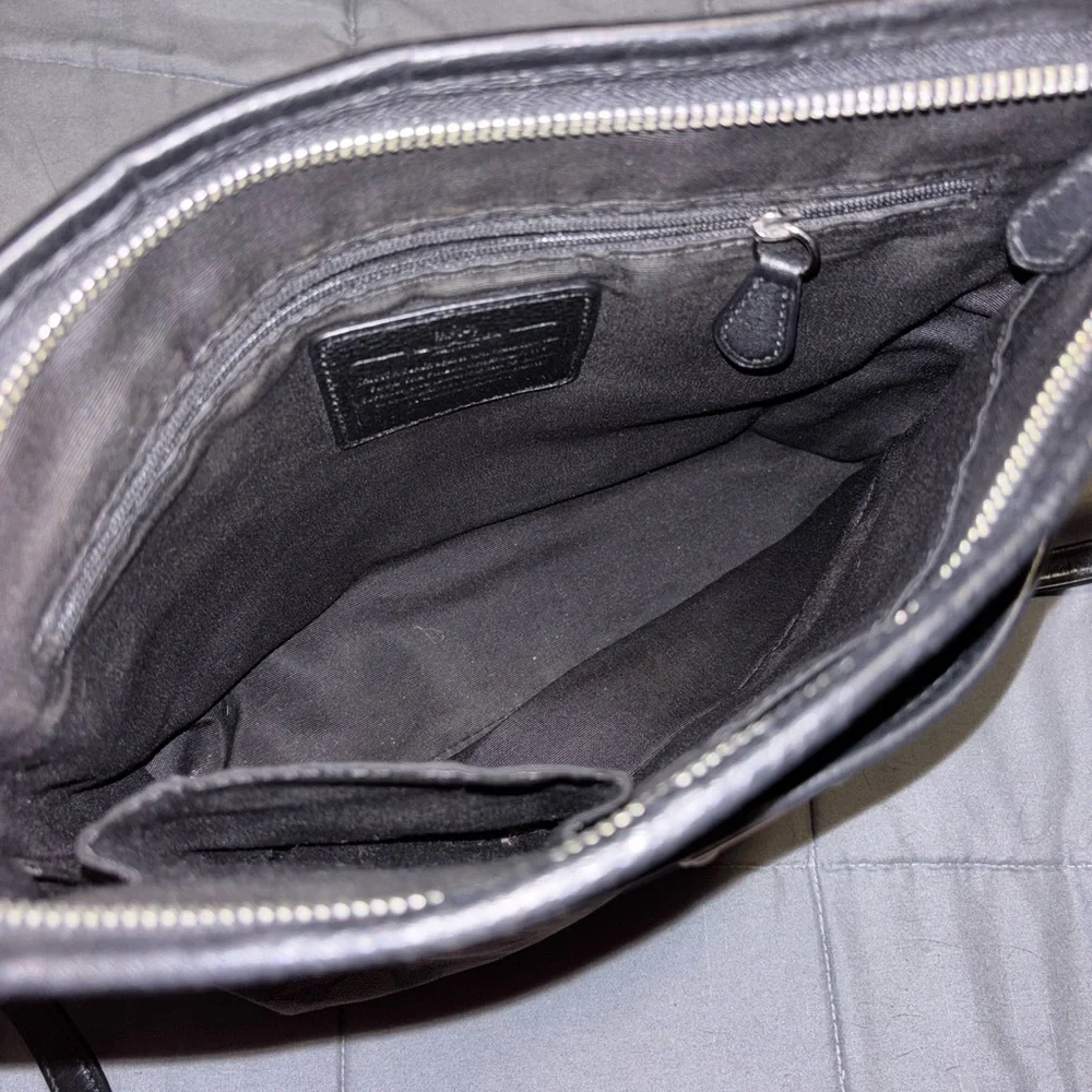 COACH Dark Gray Signature Canvas Crossbody Bag - Picture 9 of 10